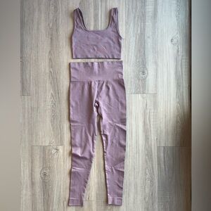 Mauve Set Active Matching Sports Bra & Leggings